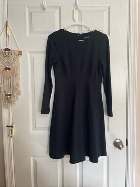 M&S Collection Women’s size 10 Black Long-Sleeve Fit & Flare Dress